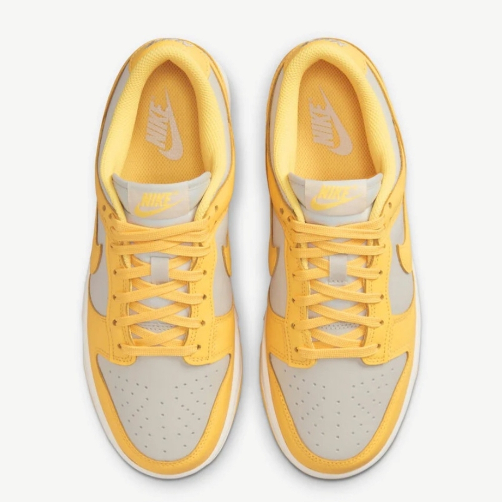 Nike Dunk Low Bright Yellow and Gray Sneakers - Picture 5 of 10